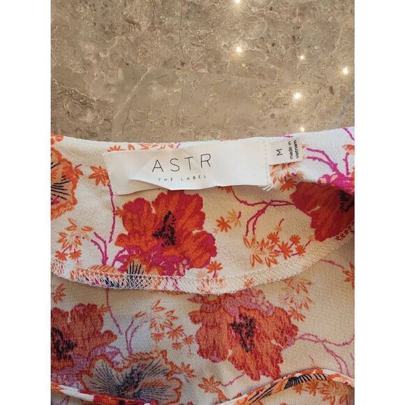 ASTR the Label orange and red floral sheath dress size medium - Picture 4 of 8